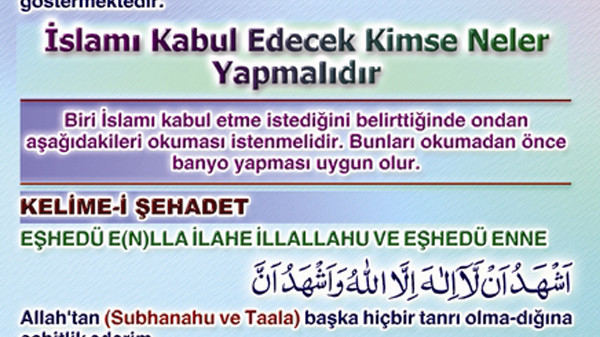 Islami Kabul Edecek Kisme neler Yapmalidir How to Embrace in Islam Turkish 1